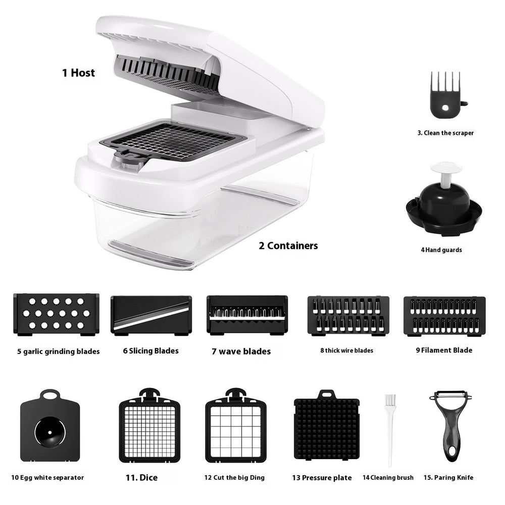 Vegetable Chopper for Kitchen 15-in-one