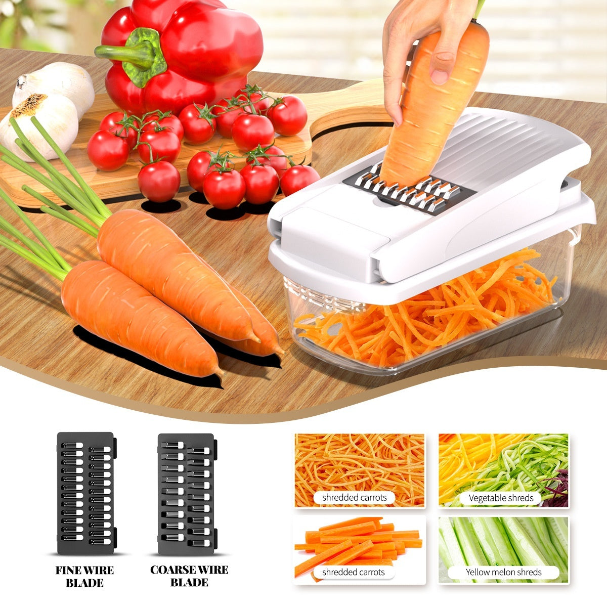 Vegetable Chopper for Kitchen 15-in-one